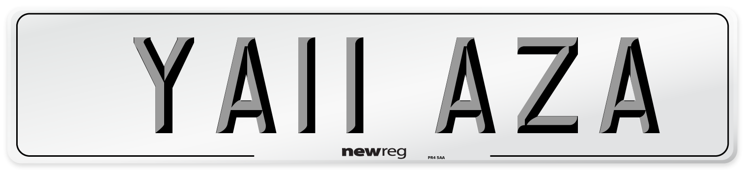 YA11 AZA Number Plate from New Reg